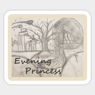 EVENING PRINCESS ART DESIGN SPECIAL SKETCH ART Sticker